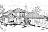 Spanish House Plan - Villa Real 11-067 - Front Exterior 