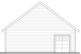 Secondary Image - Traditional House Plan - Garage 20-123 - Rear Exterior 