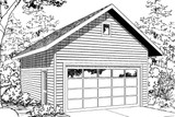 Traditional House Plan - Garage 20-135 - Front Exterior 