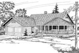 Country House Plan - Crescent 10-106 - Exterior 