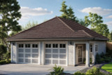 Craftsman House Plan - Garage 20-006 - Front Exterior 