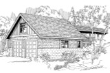 Craftsman House Plan - Garage w/Storage 20-013 - Exterior 
