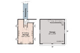 Craftsman House Plan - Garage w/Storage 20-013 - 1st Floor Plan 