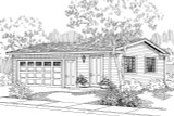 Traditional House Plan - Garage w/Office 20-014 - Exterior 