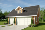 Shingle-Style House Plan - Garage 20-017 - Front Exterior 