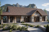 Mediterranean House Plan - Garage w/Storage 20-019 - Front Exterior 