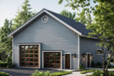 Traditional House Plan - Garage w/Storage 20-027 - Front Exterior 
