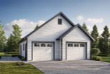 Traditional House Plan - Garage 20-040 - Front Exterior 