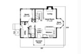 Cottage House Plan - Jersey 30-070 - 1st Floor Plan 