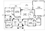 Southwest House Plan - Barstow 30-050 - 1st Floor Plan 