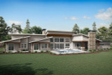 Secondary Image - Contemporary House Plan - Pomona 31-337 - Rear Exterior 