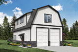Farmhouse House Plan - RV Garage 20-525 - Front Exterior 