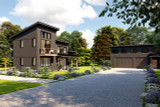 Contemporary House Plan - Shady Glen 31-390 - Front Exterior 