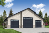 Traditional House Plan - Garage 20-579 - Front Exterior 