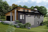 Contemporary House Plan - Austell 31-395 - Left Exterior 