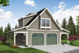 Cottage House Plan - Garage 20-544 - Front Exterior 