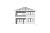 Prairie House Plan - Ashford 60-073 - Rear Exterior 