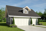 Shingle-Style House Plan - Garage 20-097 - Front Exterior 