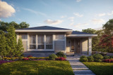 Prairie House Plan - Groveland 5 31-409 - Front Exterior 