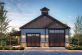 Secondary Image - Country House Plan - RV Garage 20-662 - Front Exterior 