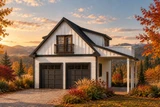 Craftsman House Plan - Garage 20-716 - Front Exterior 