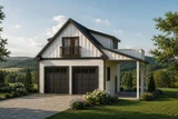 Craftsman House Plan - Garage 20-716 - Front Exterior 