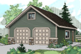 Traditional House Plan - Garage 20-005 - Front Exterior 