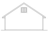Traditional House Plan - Garage 20-005 - Rear Exterior 