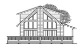 A-Frame House Plan - Gerard 30-288 - Rear Exterior 