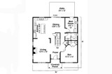 Saltbox House Plan - Hanover 30-968 - 1st Floor Plan 