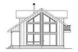 A-Frame House Plan - Arnett 30-419 - Rear Exterior 
