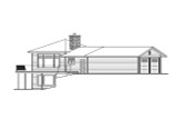 Lodge Style House Plan - Viewcrest 10-536 - Left Exterior 