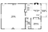 Craftsman House Plan - 20-058 - 1st Floor Plan 