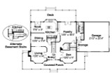 Country House Plan - Cimarron 10-208 - 1st Floor Plan 