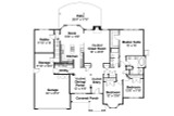 European House Plan - Hargrove 30-409 - 1st Floor Plan 