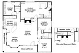 Cottage House Plan - Lincoln 30-203 - 1st Floor Plan 