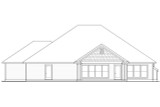 Ranch House Plan - Jamestown 30-827 - Rear Exterior 