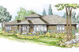 Prairie House Plan - Metolius 30-746 - Front Exterior 