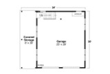 Craftsman House Plan - Garage 20-087 - 1st Floor Plan 
