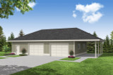 Traditional House Plan - Garage 20-066 - Front Exterior 