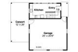 Cape Cod House Plan - 20-137 - 1st Floor Plan 