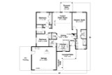 Ranch House Plan - Townsend 31-211 - 1st Floor Plan 