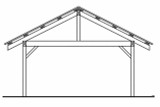 Traditional House Plan - Carport 20-062 - Rear Exterior 