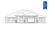 Secondary Image - Ranch House Plan - Elmwood 31-166 - Rear Exterior 