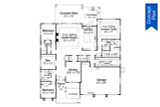 Ranch House Plan - Elmwood 31-166 - 1st Floor Plan 