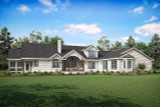 Secondary Image - Country House Plan - Louisville 10-431 - Rear Exterior 