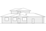 Prairie House Plan - Larkview 31-057 - Rear Exterior 