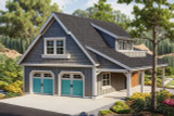 Craftsman House Plan - Garage 20-020 - Front Exterior 