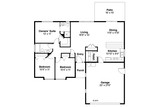 Ranch House Plan - Halsey 30-847 - 1st Floor Plan 