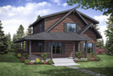 Secondary Image - A-Frame House Plan - Logsden 31-075 - Front Exterior 